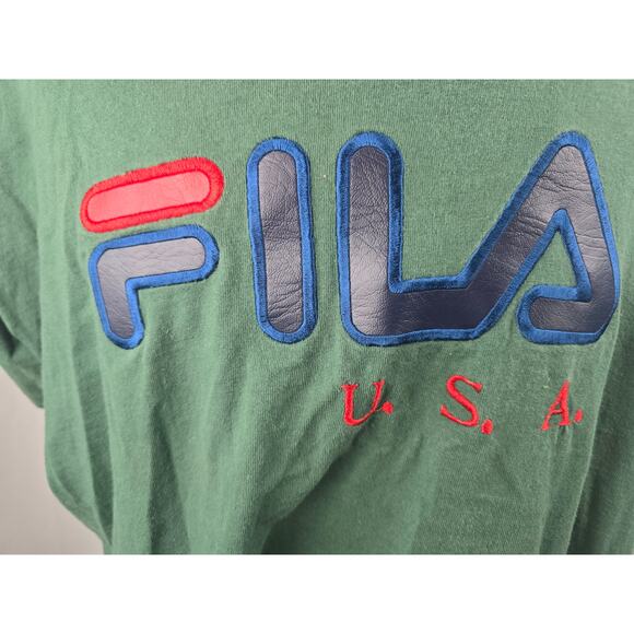 Vintage Fila Men's T Shirt XL Made in the USA Green‎ - Picture 2 of 13